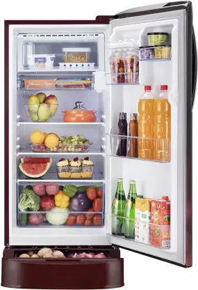 LG 201 L Direct Cool Single Door 4 Star Refrigerator with Base Drawer with Smart Inverter Compressor, Smart Connect, Fast Ice Making (Scarlet Charm, GL-D211HSCY) LG 201 L Direct Cool Single Door 4 Star Refrigerator with Base Drawer with Smart Inverter Compressor, Smart Connect, Fast Ice Making (Scarlet Charm, GL-D211HSCY)